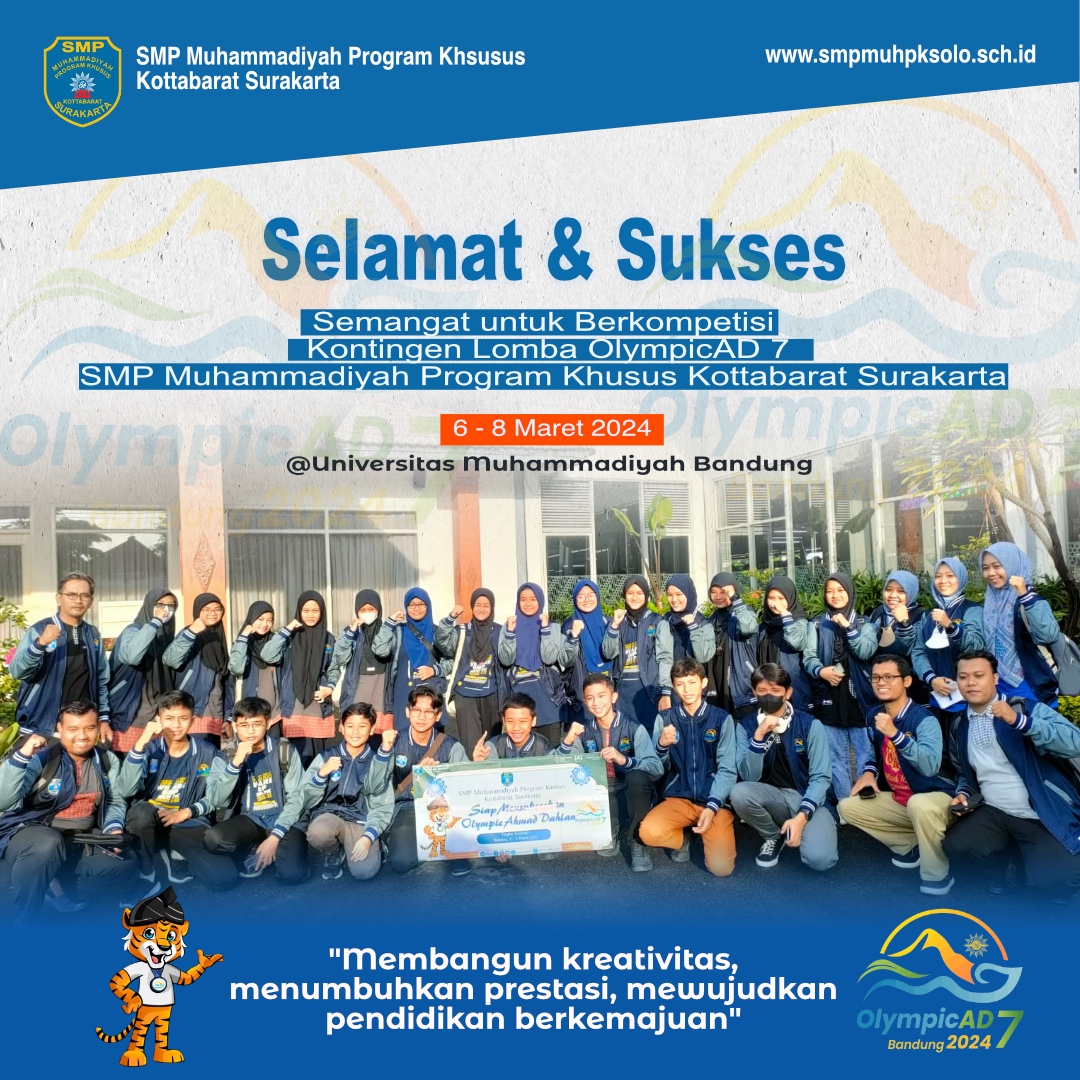 Kontingen SMP Muhammadiyah PK Solo Siap Berlaga di Olympicad 7 Bandung